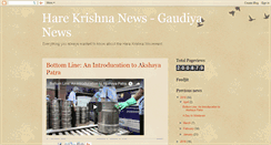 Desktop Screenshot of harekrishnanews.info